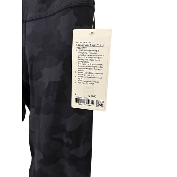 NEW Lululemon Align HR Pant 28” Nulu Size 8 Heritage Camo Deep Coal H3DC - Picture 6 of 8